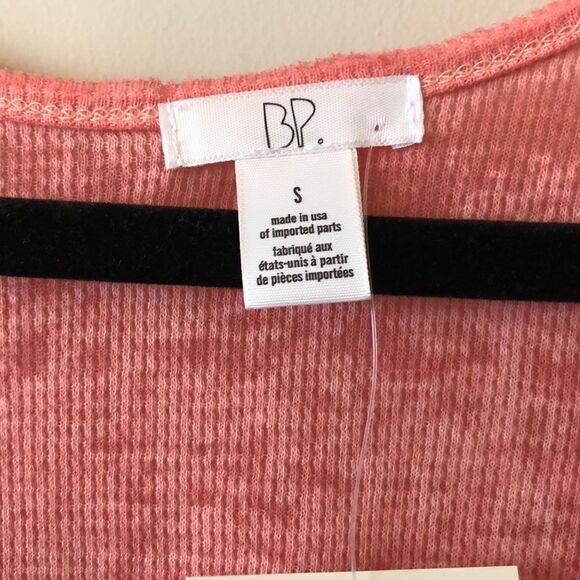 NWT-BP burnout V neck coral tunic top - Picture 3 of 5